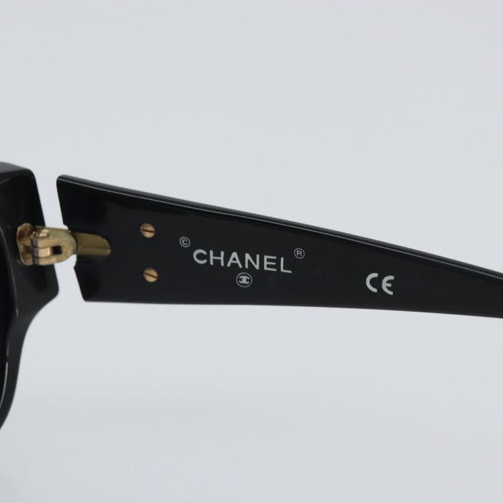 CHANEL COCO Mark Sunglasses plastic Black CC Auth BA9291 - Picture 9 of 11